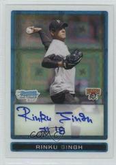 Rinku Singh [Xfractor Autograph] #BCP91 Baseball Cards 2009 Bowman Chrome Prospects Prices