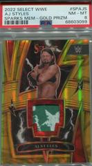 AJ Styles [Gold Prizm] Wrestling Cards 2022 Panini Select WWE Selective Swatches Prices
