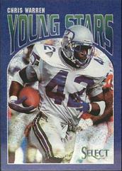 Chris Warren #37 Football Cards 1993 Panini Select Young Stars Prices