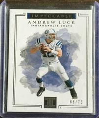 Andrew Luck [Silver] #7 Football Cards 2017 Panini Impeccable Prices
