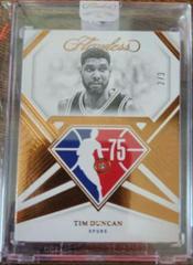 Tim Duncan [Bronze] Basketball Cards 2021 Panini Flawless Prices