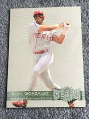 Juan Gonzalez #113 Baseball Cards 1996 Metal Universe Prices