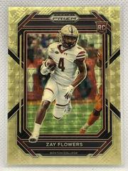 Zay Flowers [Gold Vinyl] #143 Football Cards 2023 Panini Prizm Draft Picks Prices