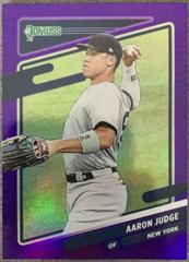 Aaron Judge [SP Variation Holo Purple] #182 Baseball Cards 2021 Panini Donruss Prices