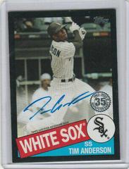 Tim Anderson [Black] #85A-TA Baseball Cards 2020 Topps 1985 35th Anniversary Autographs Prices