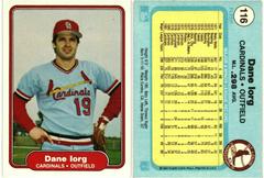 Dane Iorg #116 Baseball Cards 1982 Fleer Prices