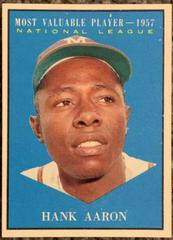 Hank Aaron [MVP] #484 Baseball Cards 1961 Topps Prices