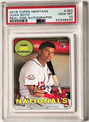 Juan Soto #JSO Baseball Cards 2018 Topps Heritage Real One Autographs Prices