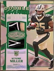 Kendre Miller [Green] #DC-25 Football Cards 2023 Panini Plates and Patches Double Coverage Prices