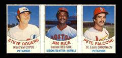 Falcone, Rice, Rogers [Hand Cut Panel] Baseball Cards 1977 Hostess Prices