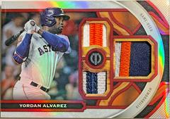 Yordan Alvarez [Red] #TR-YA Baseball Cards 2023 Topps Tribute Triple Relics Prices