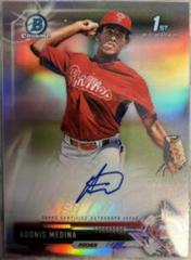 Adonis Medina [Chrome Refractor] Baseball Cards 2017 Bowman Prospect Autographs Prices
