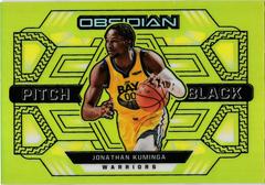 Jonathan Kuminga [Yellow Flood] #29 Basketball Cards 2021 Panini Obsidian Pitch Black Prices