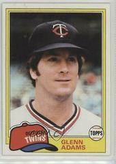 Glenn Adams #18 Baseball Cards 1981 Topps Prices