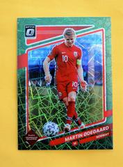 Martin Odegaard [Green Laser] Soccer Cards 2021 Panini Donruss Road to Qatar Prices
