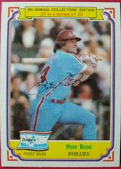 Pete Rose #27 Baseball Cards 1984 Drake's Prices