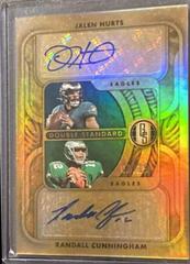 Jalen Hurts, Randall Cunningham #DS-HC Football Cards 2022 Panini Gold Standard Double Standard Autographs Prices