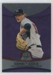 Gerrit Cole [Purple Refractor] Baseball Cards 2010 Bowman Platinum Prospects Prices