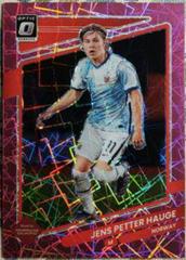 Jens Petter Hauge [Optic Pink Velocity] Soccer Cards 2021 Panini Donruss Road to Qatar Prices