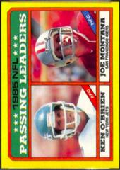 J.Montana, K.O'Brien Football Cards 1986 Topps Prices