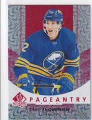 Tage Thompson [Red] #P-23 Hockey Cards 2022 SP Authentic Pageantry Prices