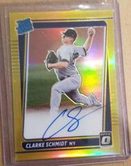 Clarke Schmidt [Gold] #RRS-CS Baseball Cards 2021 Panini Donruss Optic Rated Rookie Signatures Prices