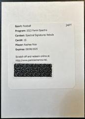 Rashee Rice [Nebula] #15 Football Cards 2023 Panini Spectra Spectral Signature Prices