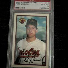 Pete Stanicek #14 Baseball Cards 1989 Bowman Tiffany Prices
