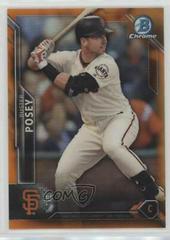 Buster Posey [Orange Refractor] #54 Baseball Cards 2016 Bowman Chrome Prices