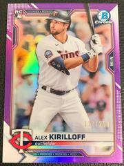 Alex Kirilloff [Purple Refractor] #3 Baseball Cards 2021 Bowman Chrome Prices