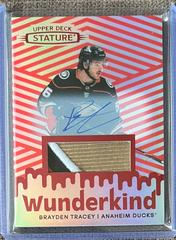 Brayden Tracey [Autograph Patch Red] Hockey Cards 2022 Upper Deck Stature Wunderkind Prices