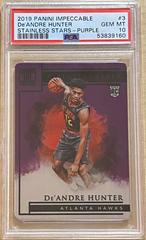 De'Andre Hunter [Purple] Basketball Cards 2019 Panini Impeccable Stainless Stars Prices