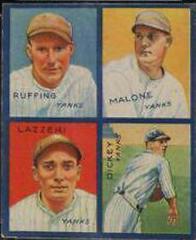 Dickey, Lazzeri [Malone, Ruffing] Baseball Cards 1935 Goudey 4 in 1 Prices