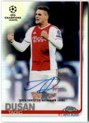 Dusan Tadic [Autograph Red Wave Refractor] Soccer Cards 2018 Topps Chrome UEFA Champions League Prices