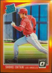 Shohei Ohtani [Running Orange] #56 Baseball Cards 2018 Panini Donruss Optic Prices