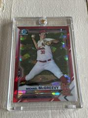 Michael McGreevy [Red] #BDC-91 Baseball Cards 2021 Bowman Draft Sapphire Prices