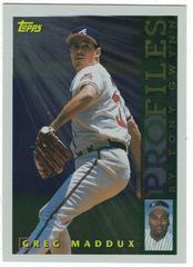 greg Maddux Baseball Cards 1996 Topps Profiles Prices
