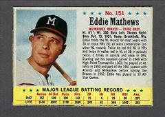 Eddie Mathews [Hand Cut] #151 Baseball Cards 1963 Post Cereal Prices