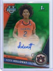 Aden Holloway [Green] #BCPA-AH Basketball Cards 2023 Bowman Chrome University Prospects Autographs Prices