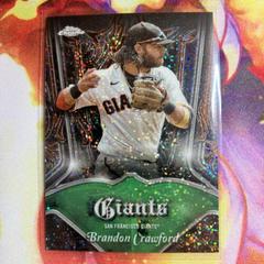 Brandon Crawford [Champagne Gold Speckle] Baseball Cards 2022 Topps Chrome Pinstriped Prices