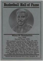 Wilt Chamberlain Basketball Cards 1986 Hall of Fame Metallic Prices
