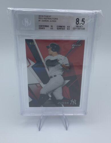 Aaron Judge [Red Refractor] #1 Baseball Cards 2018 Topps Finest