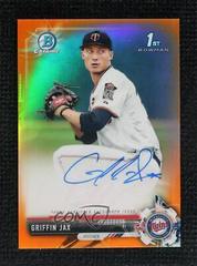 Griffin Jax [Orange Refractor] Baseball Cards 2017 Bowman Chrome Prospects Autographs Prices