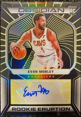 Evan Mobley [Yellow] Basketball Cards 2021 Panini Obsidian Rookie Eruption Signatures Prices