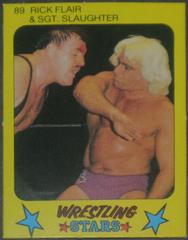 Ric Flair, Sgt. Slaughter #89 Wrestling Cards 1986 Monty Gum Wrestling Stars Prices