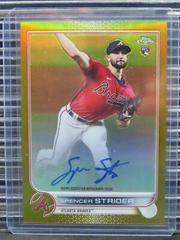 Spencer Strider [Gold] #RA-SS Baseball Cards 2022 Topps Chrome Rookie Autographs Prices
