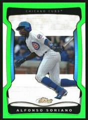 Alfonso Soriano [Green Refractor] Baseball Cards 2009 Finest Prices