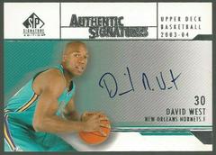 David West #AS-WE Basketball Cards 2003 SP Signature Authentic Signature Prices