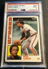 Rod Carew #600 Baseball Cards 1984 Topps Tiffany Prices