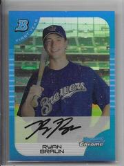 Ryan Braun [Blue Refractor Autograph] #168 Baseball Cards 2005 Bowman Chrome Draft Picks Prices